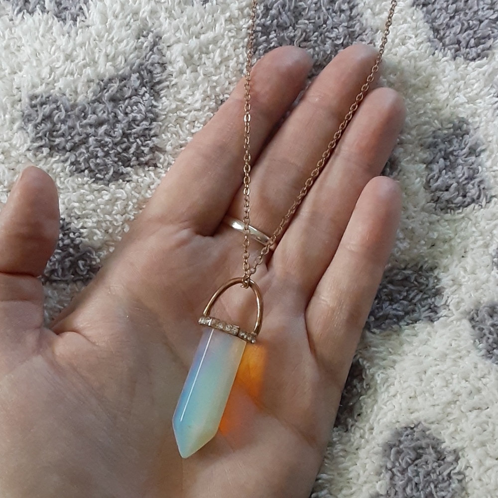 Delicate Opalite Talisman Necklace - Picture 2 of 3